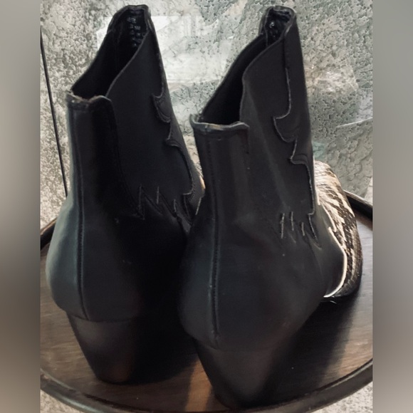 Coconuts by Matisse Black and Snake Print Ankle Boots - Picture 4 of 6